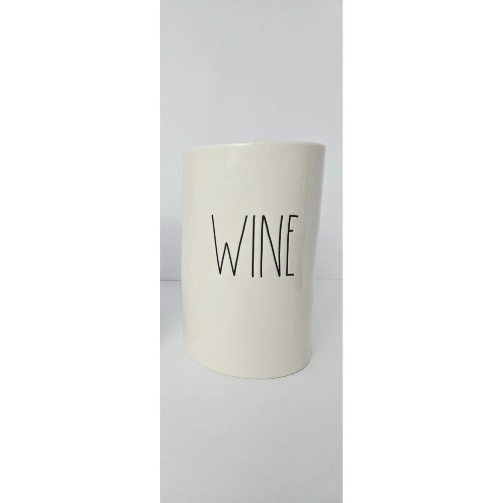 Rae Dunn Wine cooler chiller ceramic‎ holder WINE white